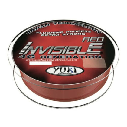 Yuki Invisible Red 4G Fluo coated nylon 150 mtr 0.26mm